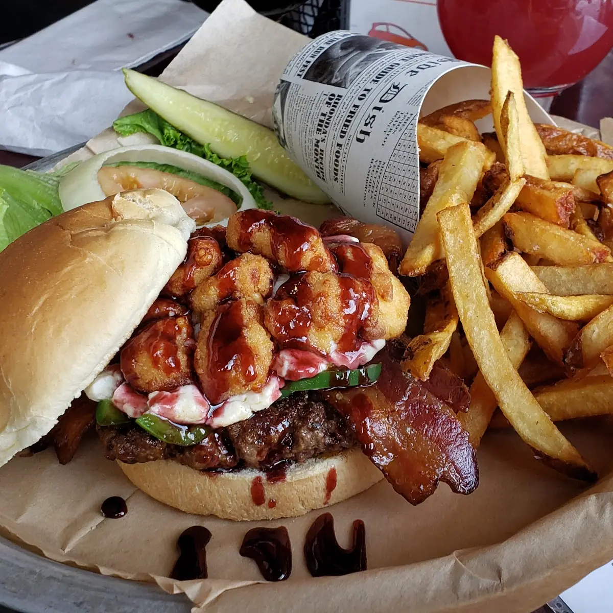 Roasted Shoulder Bacon Burger