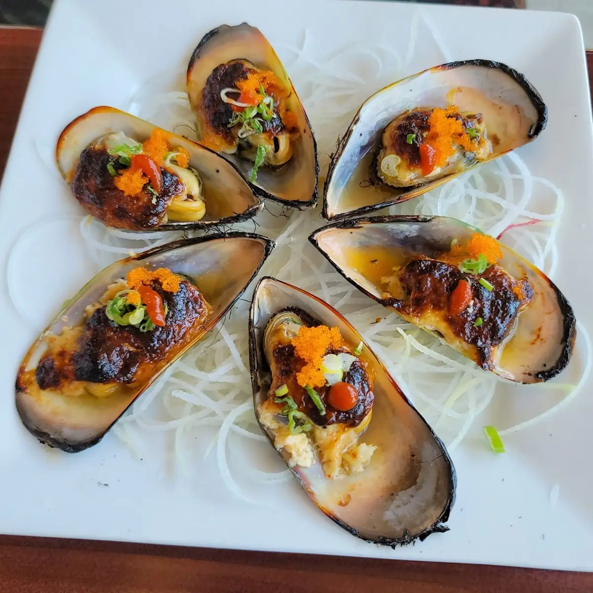 Baked Half Shell Mussels
