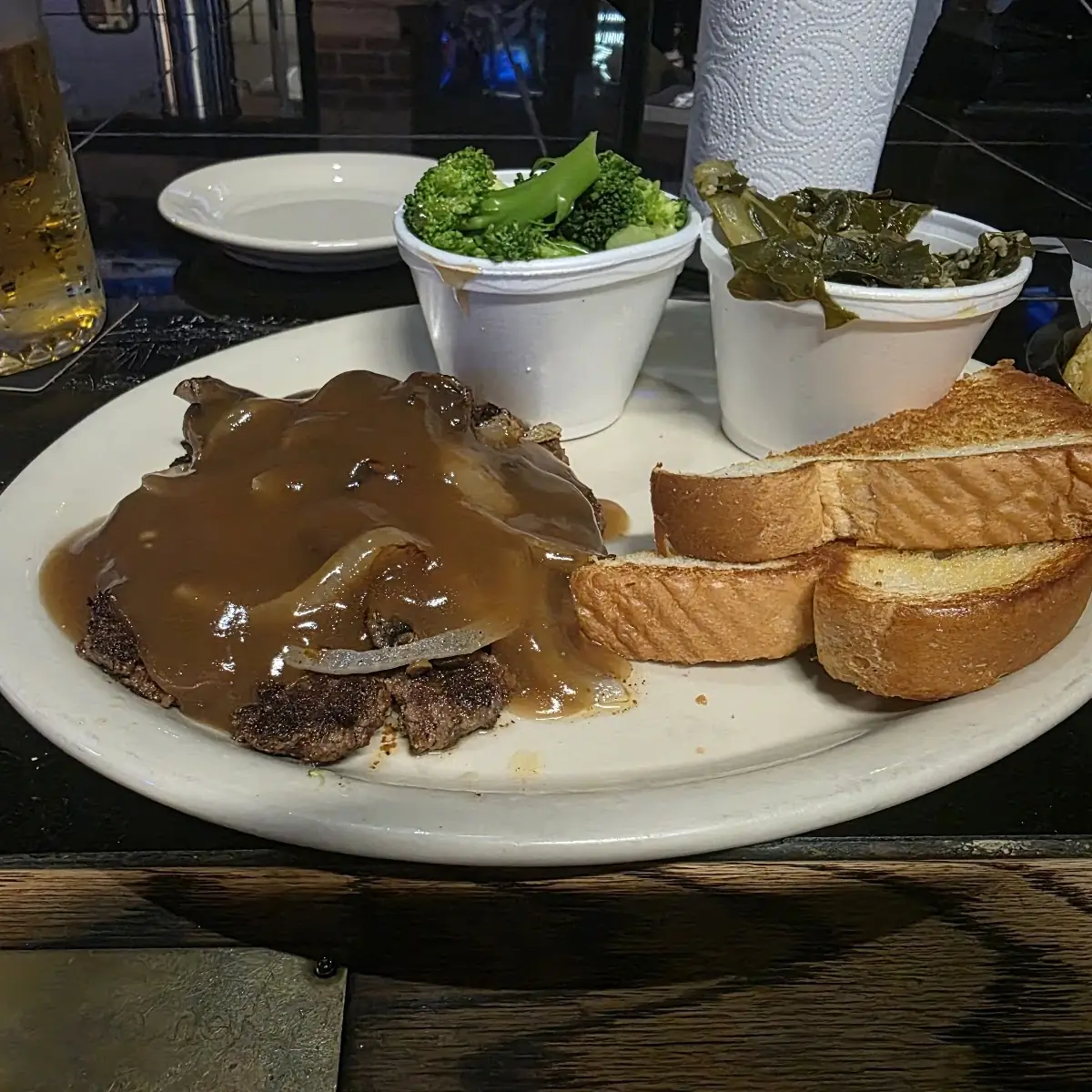 Hamburger Steak with Brocolli