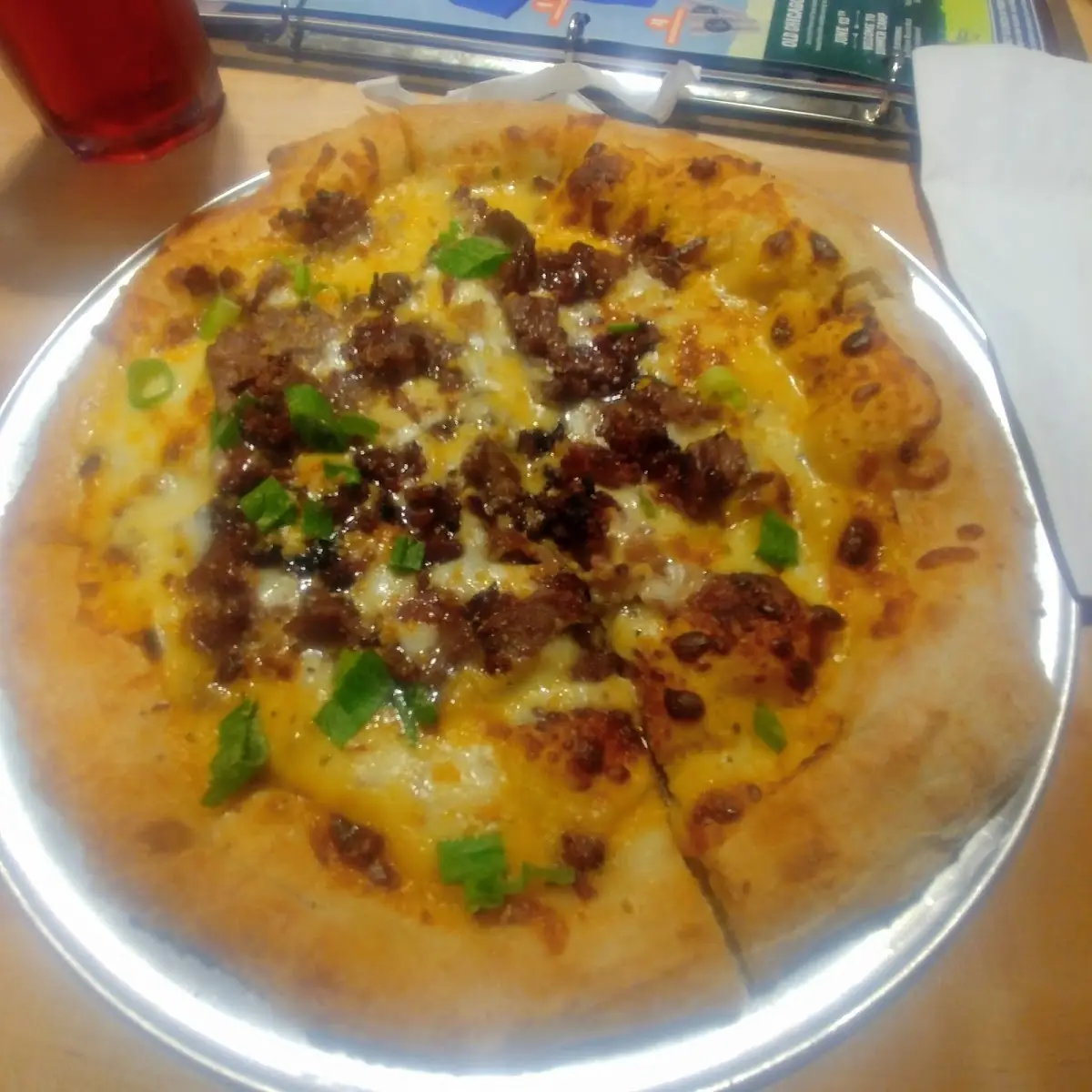 Steak and Beer Cheese Pizza