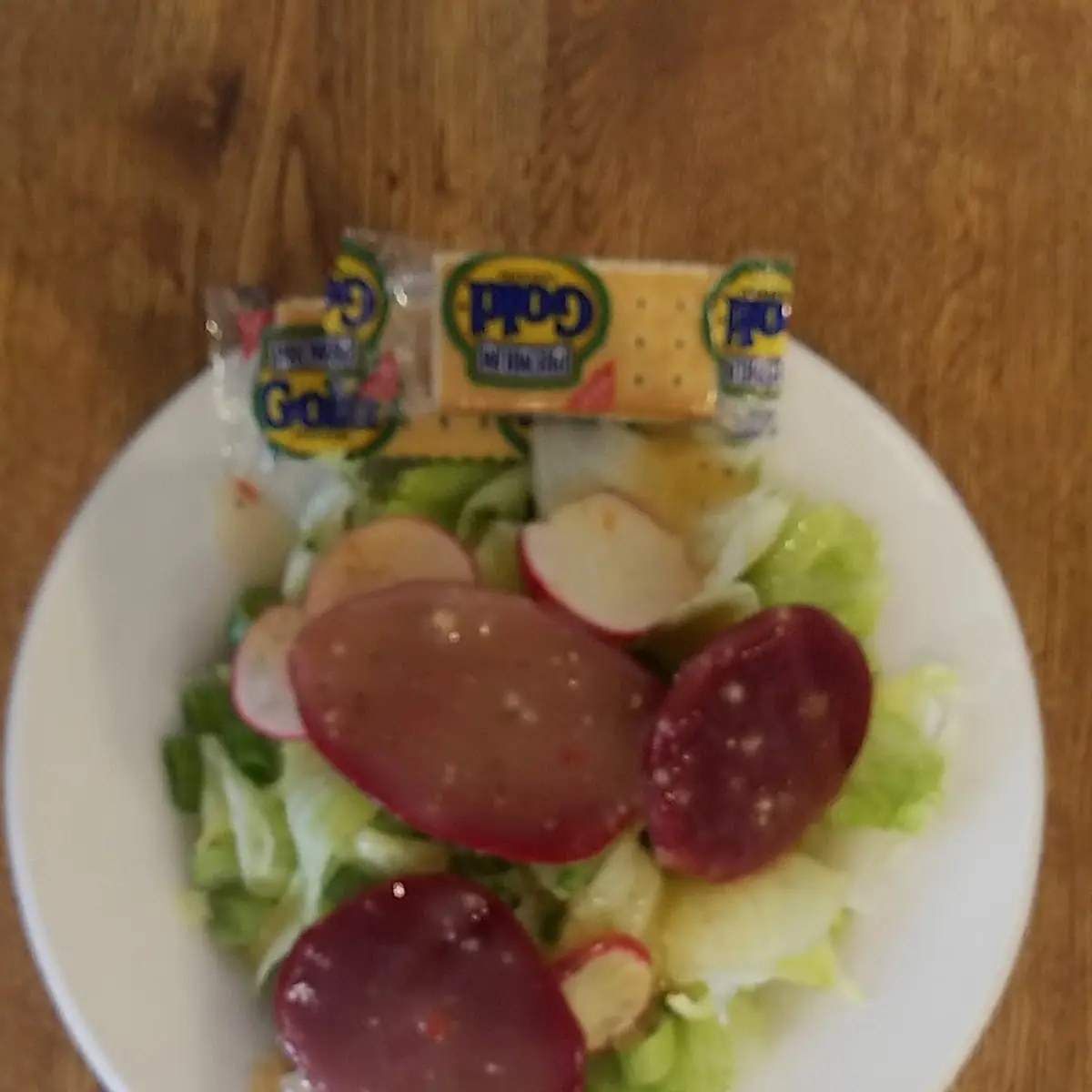 Side Salad Dish with Creamy Italian Dressing