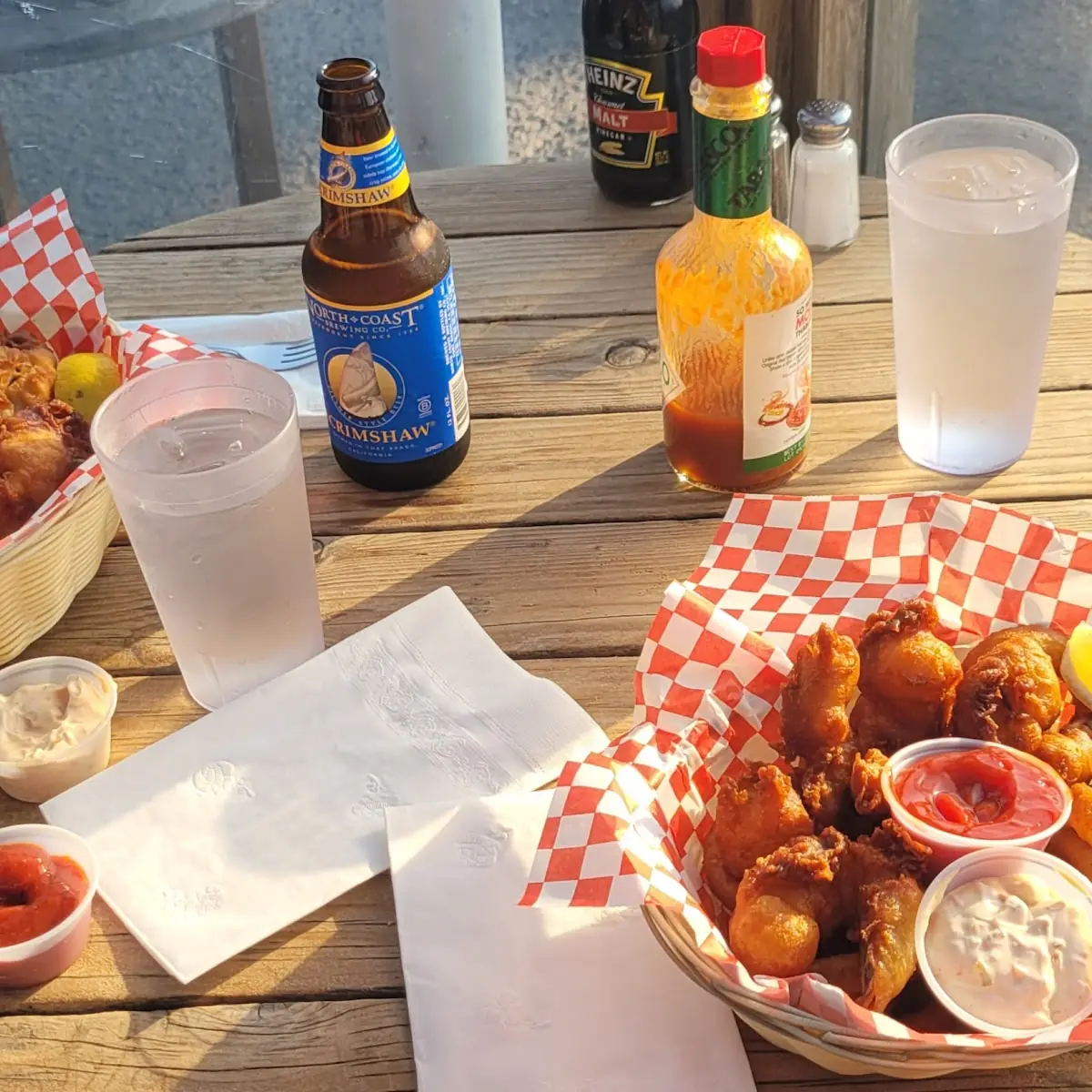Fish & Chips and Prawns and Onion Rings