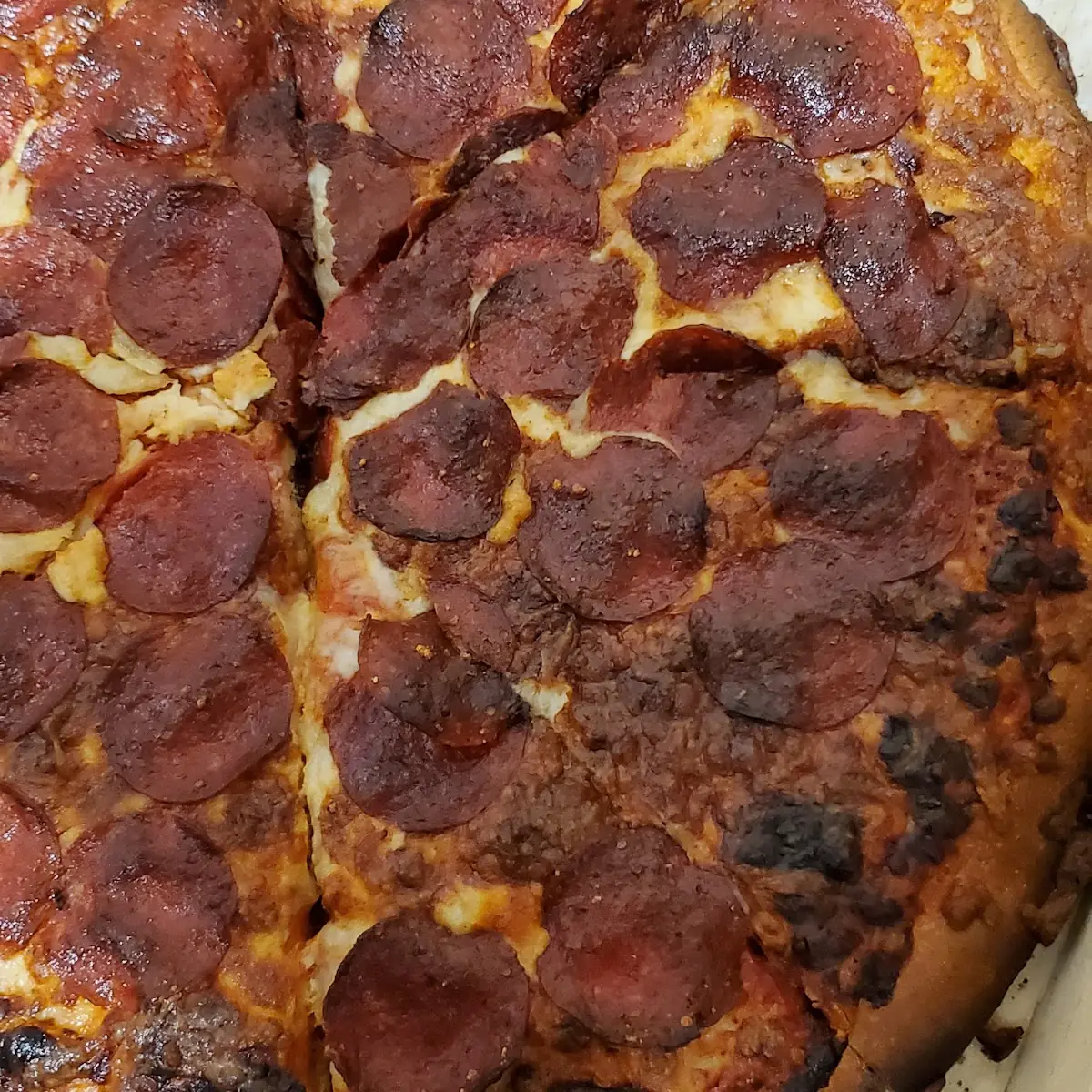 Burnt Pizza on Top