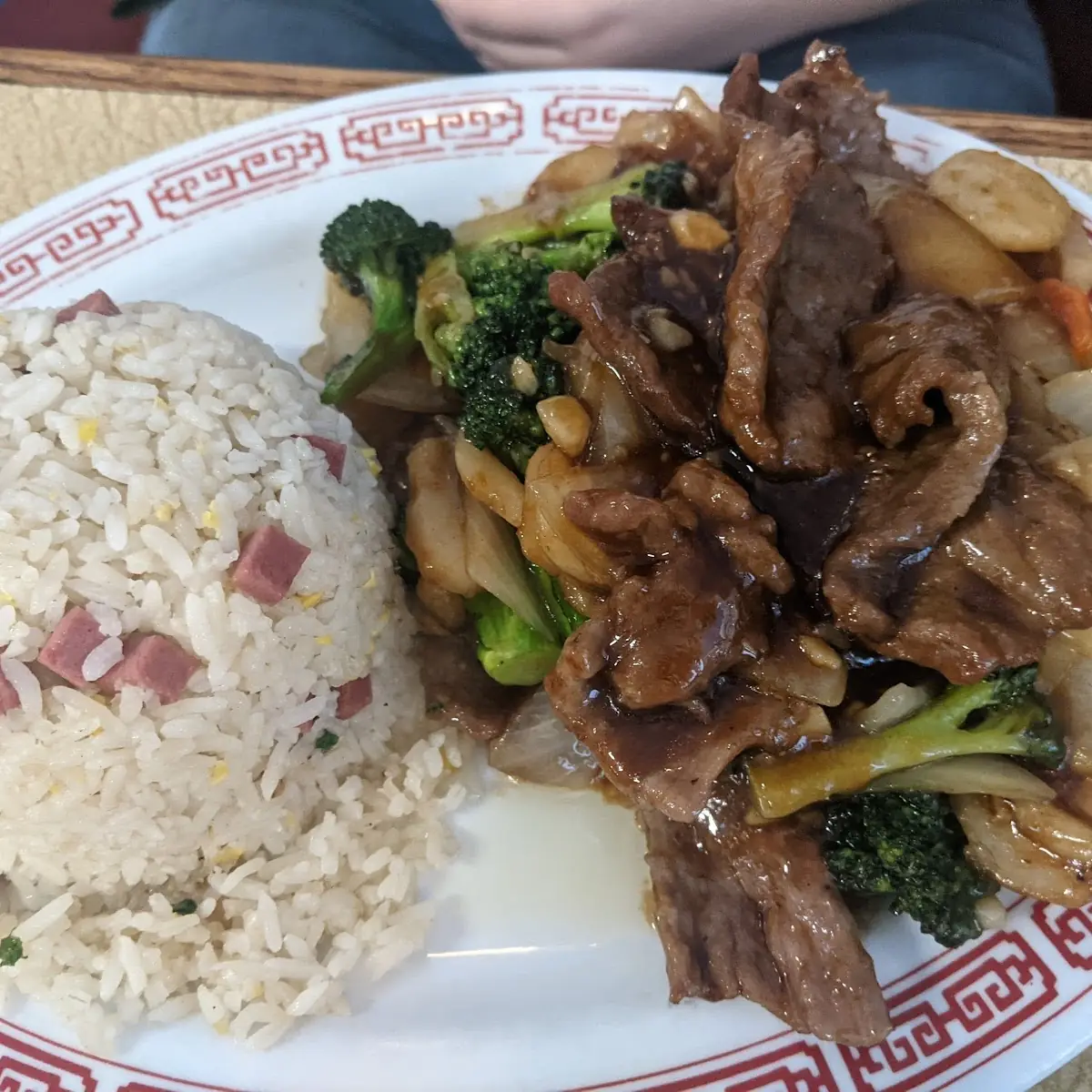 Broccoli Beef and Ham Fried Rice