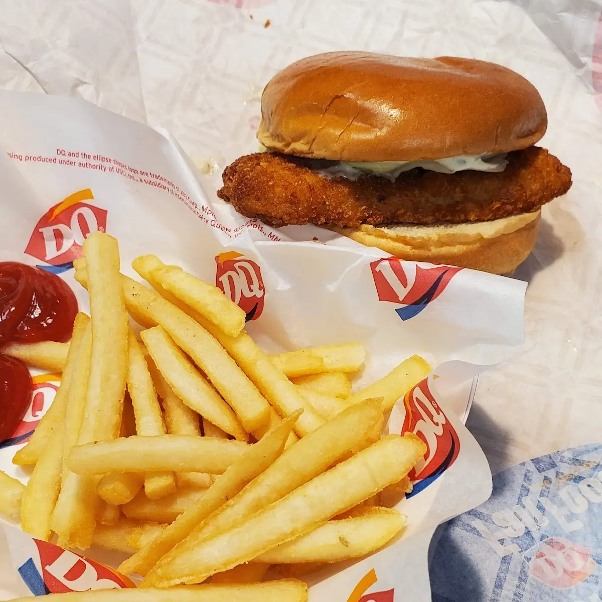 Combo Dairy Queen Fish Sandwich