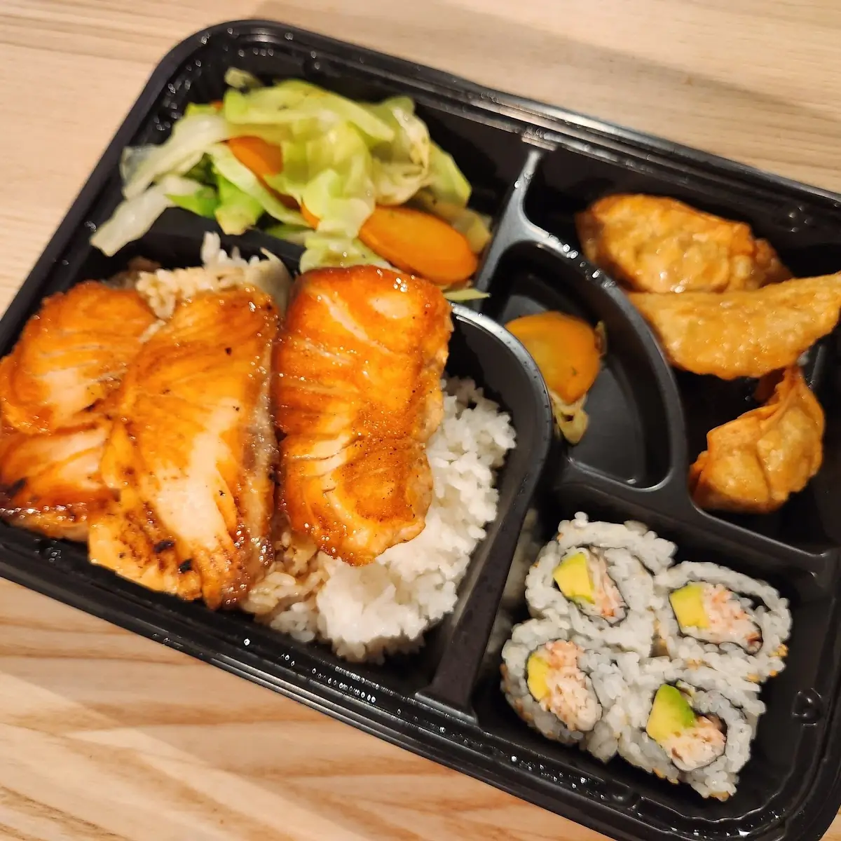 Grilled Salmon Bento Box