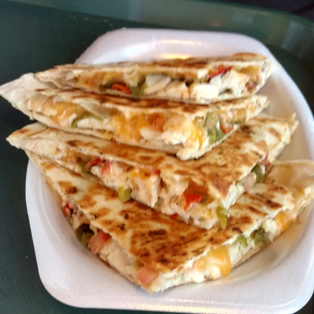 Green Quesadilla with Chicken