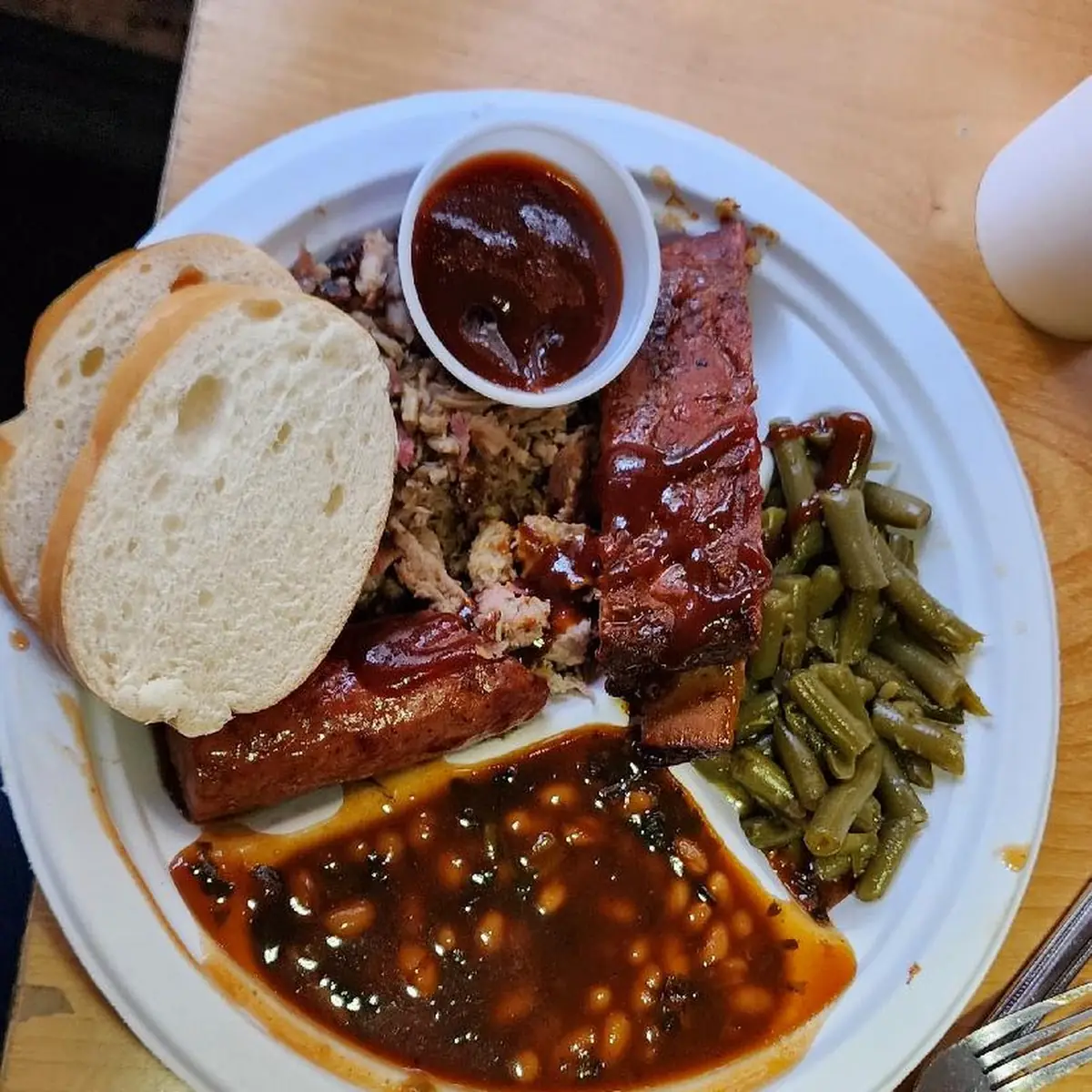 Smoked Pork Plate BBQ Chicken
