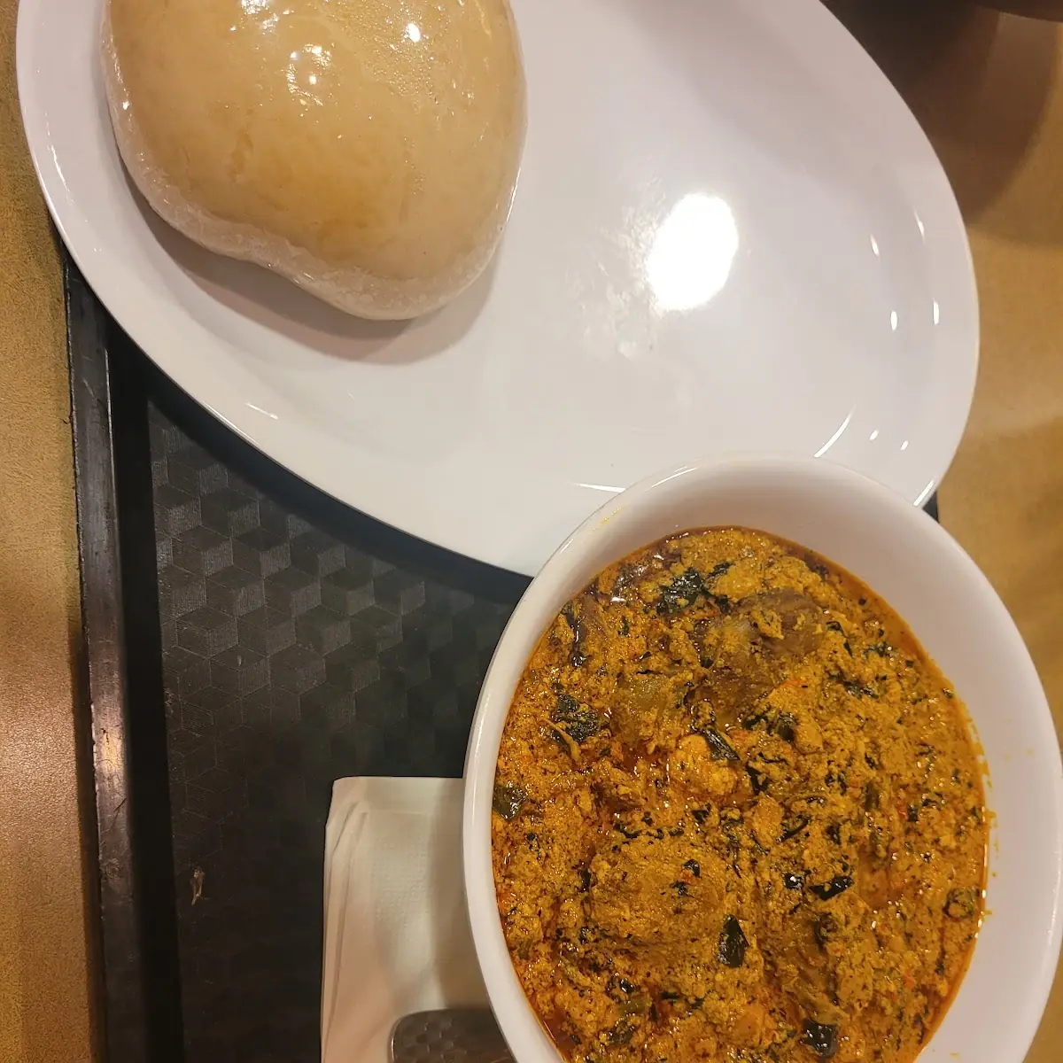 Pounded Yam and Egusi Soup