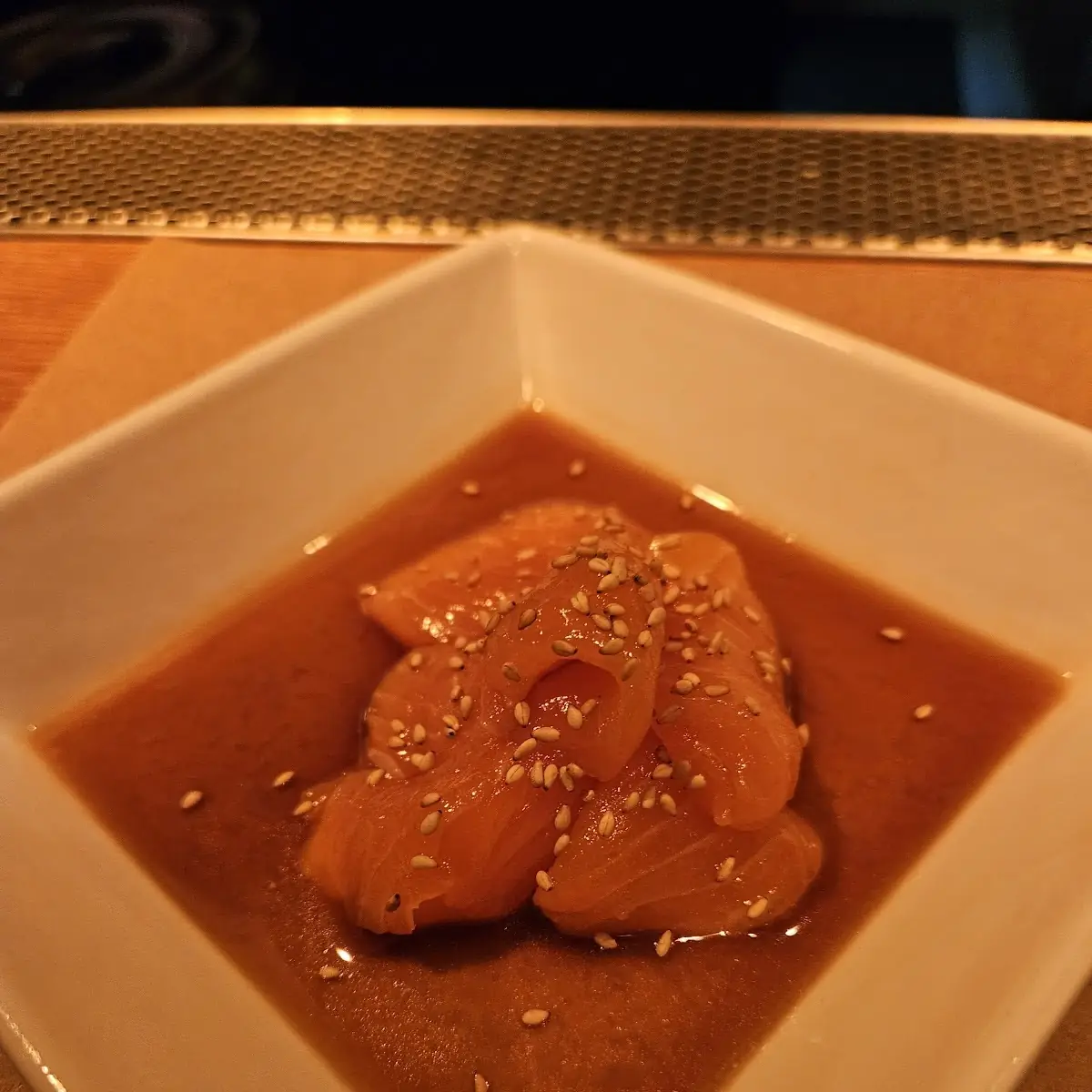 Salmon Sashimi with Sesame Seeds