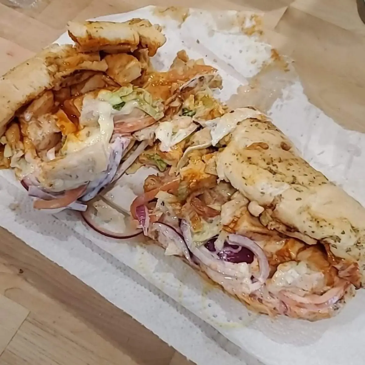 Horrible Buffalo Chicken Exploding Sub