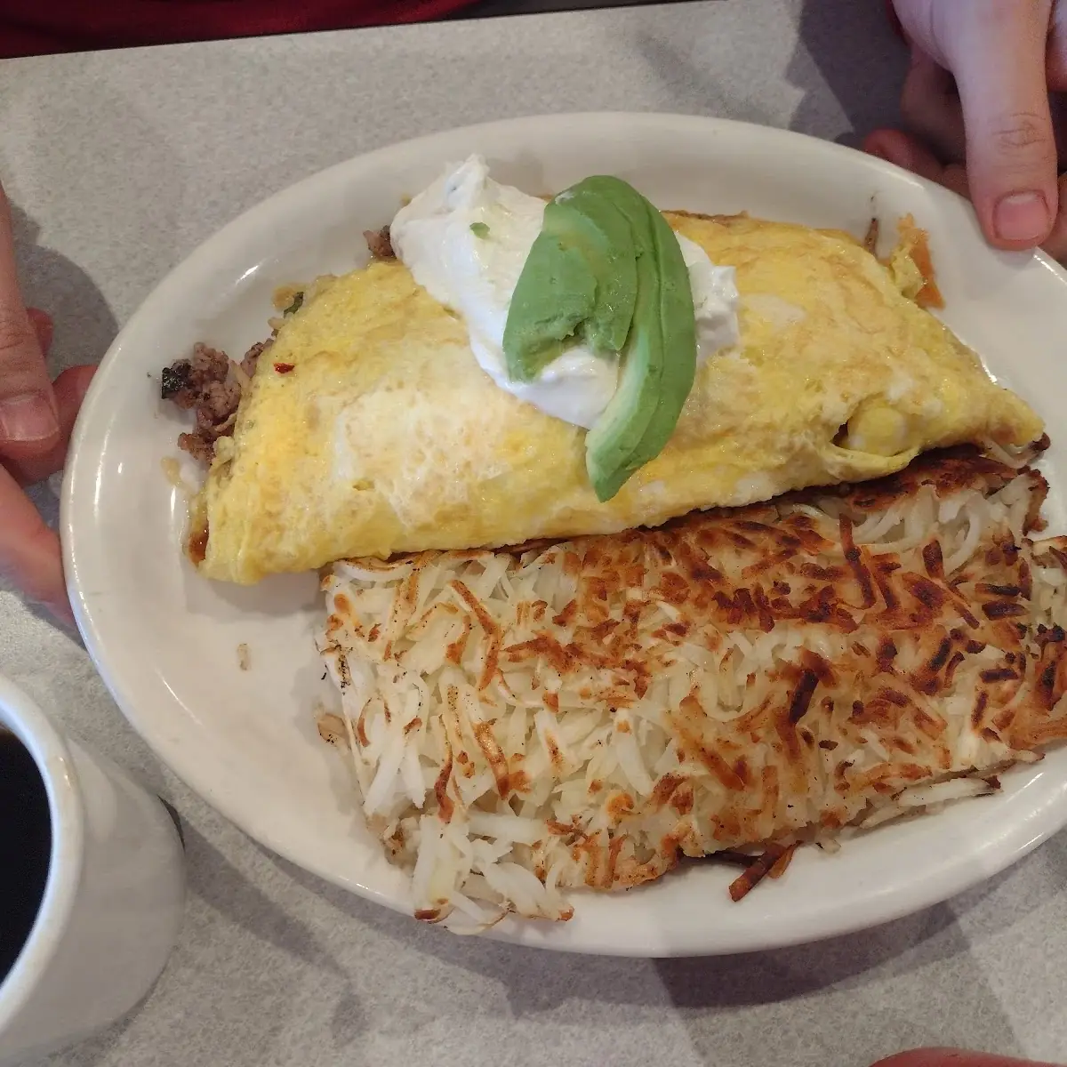 Sausage Spinach and Cheese Omelette