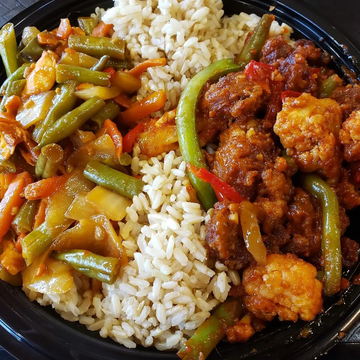 Sweet Thai Red Curry and Mongolian Beef