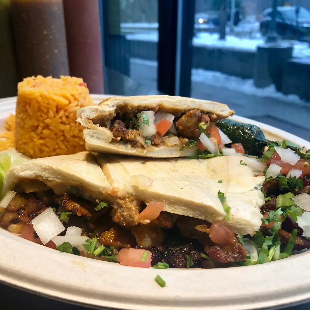 Chicken Al Pastor Quesadilla
