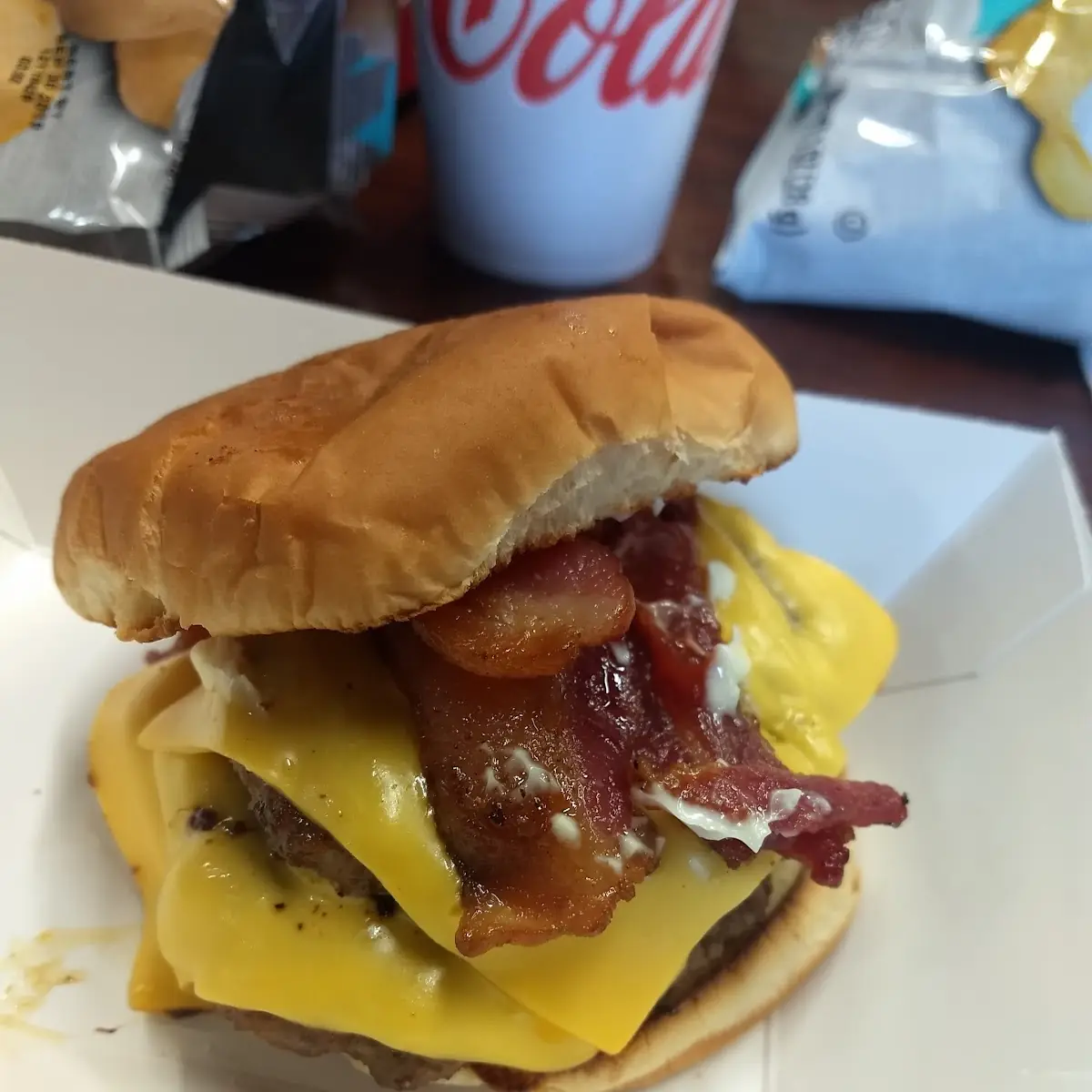 Double Cheese Burger with Bacon