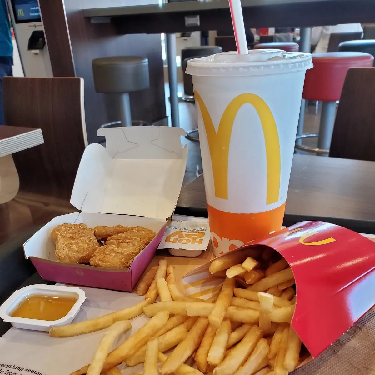 Mcnuggets Fries and a Drink