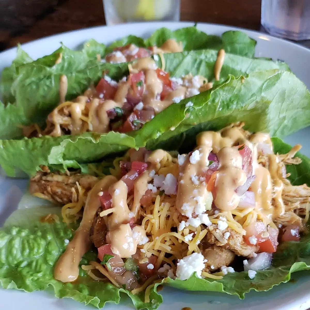 Mexicali Chicken Tacos with Lettuce Wrap