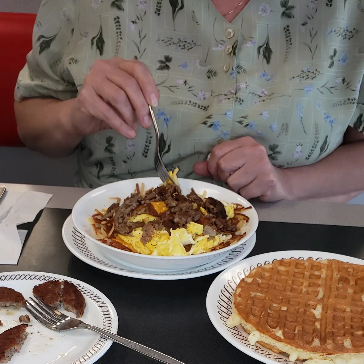 Scrambled Eggs and Hash Browns