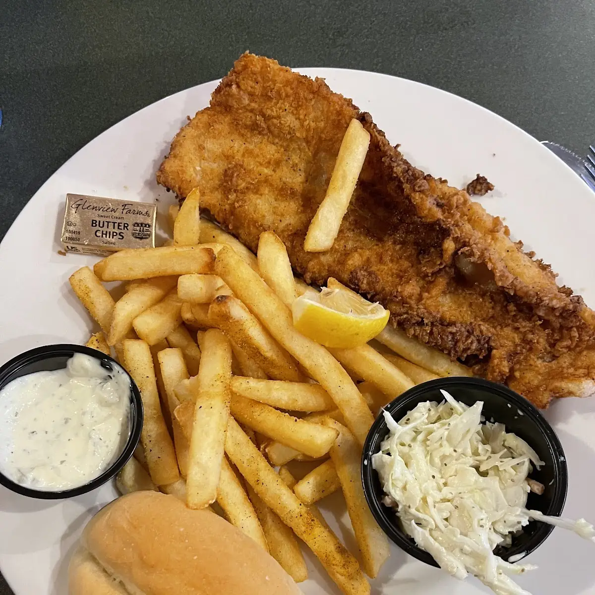 Fish & Chips with Fries Slaw And