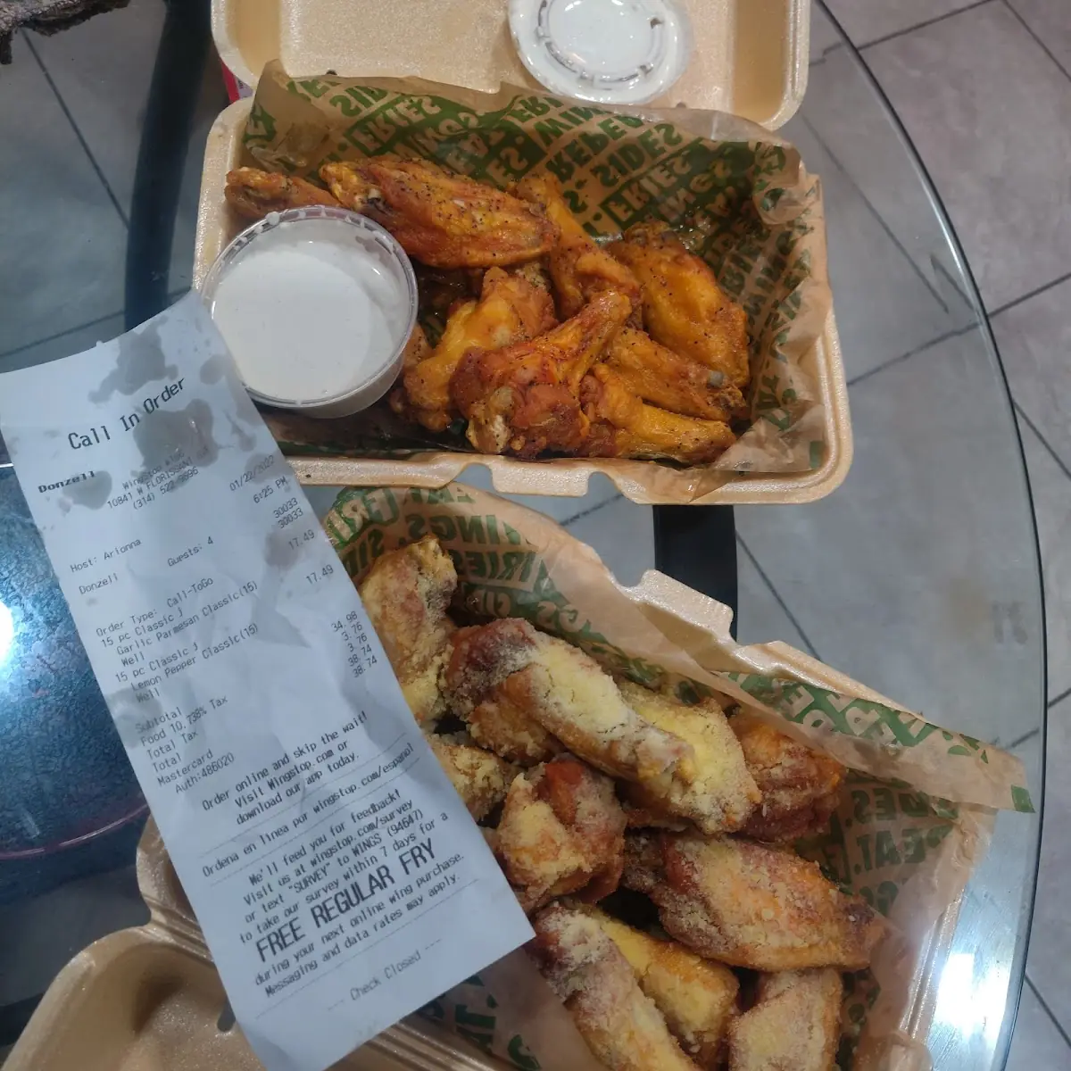 Lemon Pepper & Garlic Parmesan Wings