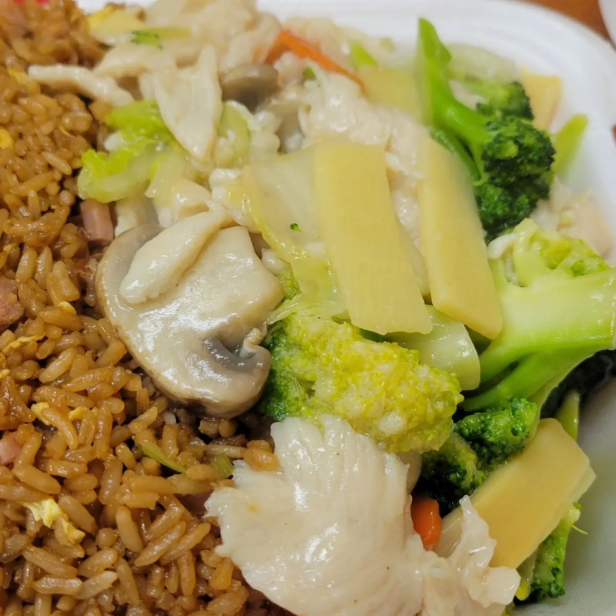 Moo Goo Gai Pan Combination Platter