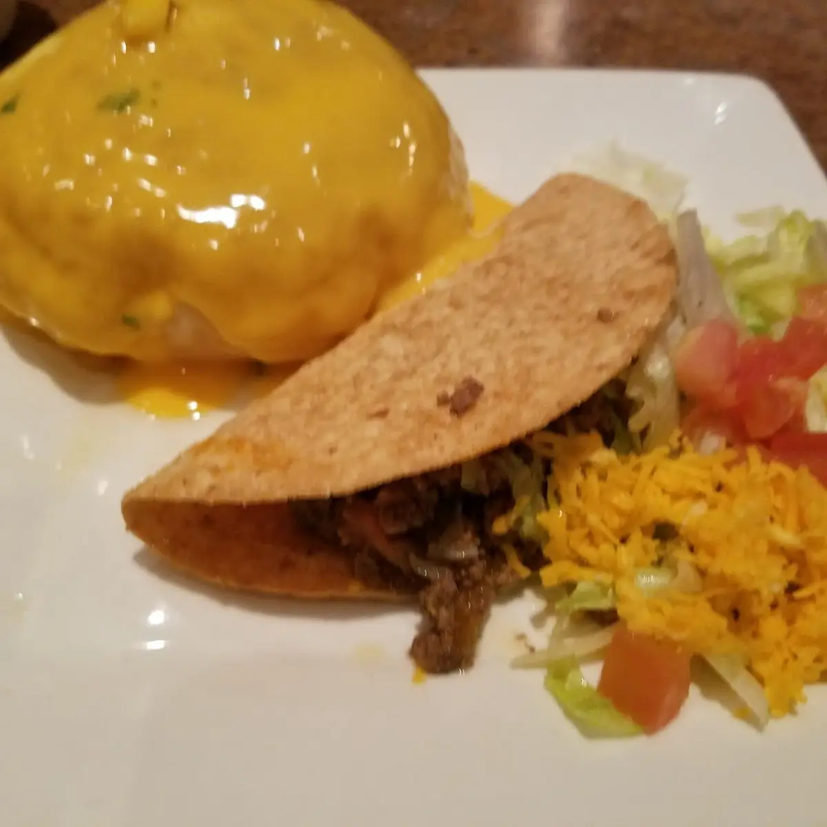Beef Taco and Chili Con Queso Puff