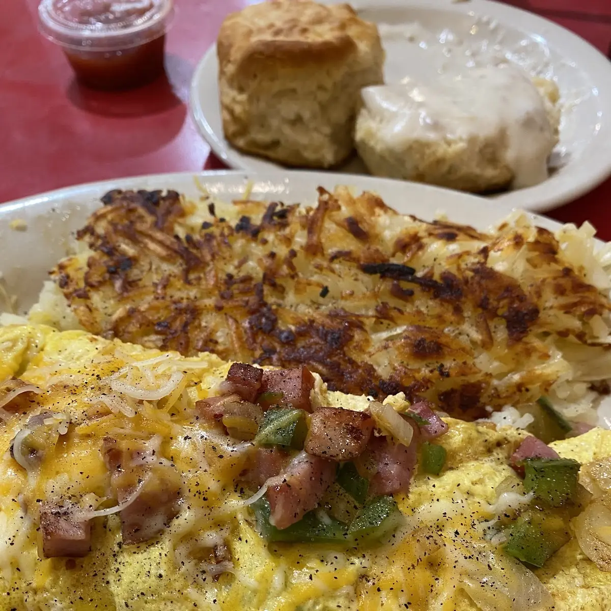 Denver Omelet with Hashbrowns