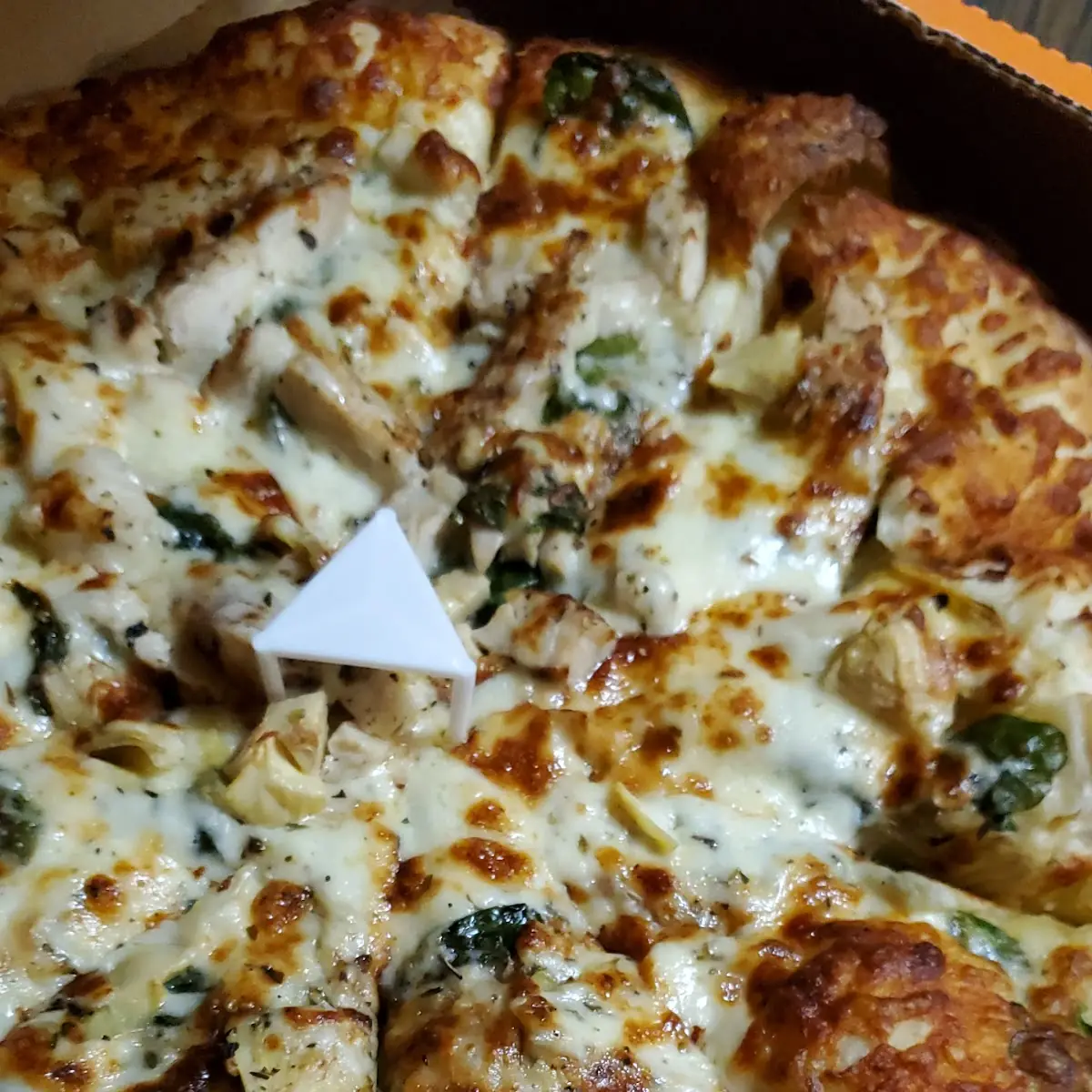 Chicken Spinach Artichoke Pizza