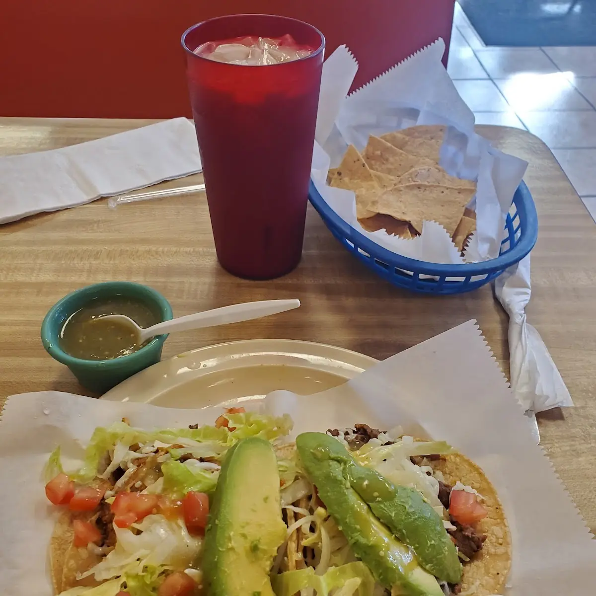 Chicken Taco Steak Taco Horchata