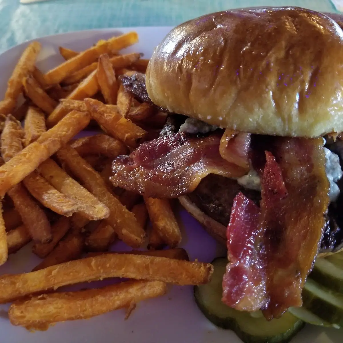 Blue Cheese Bacon Cheddar Burger