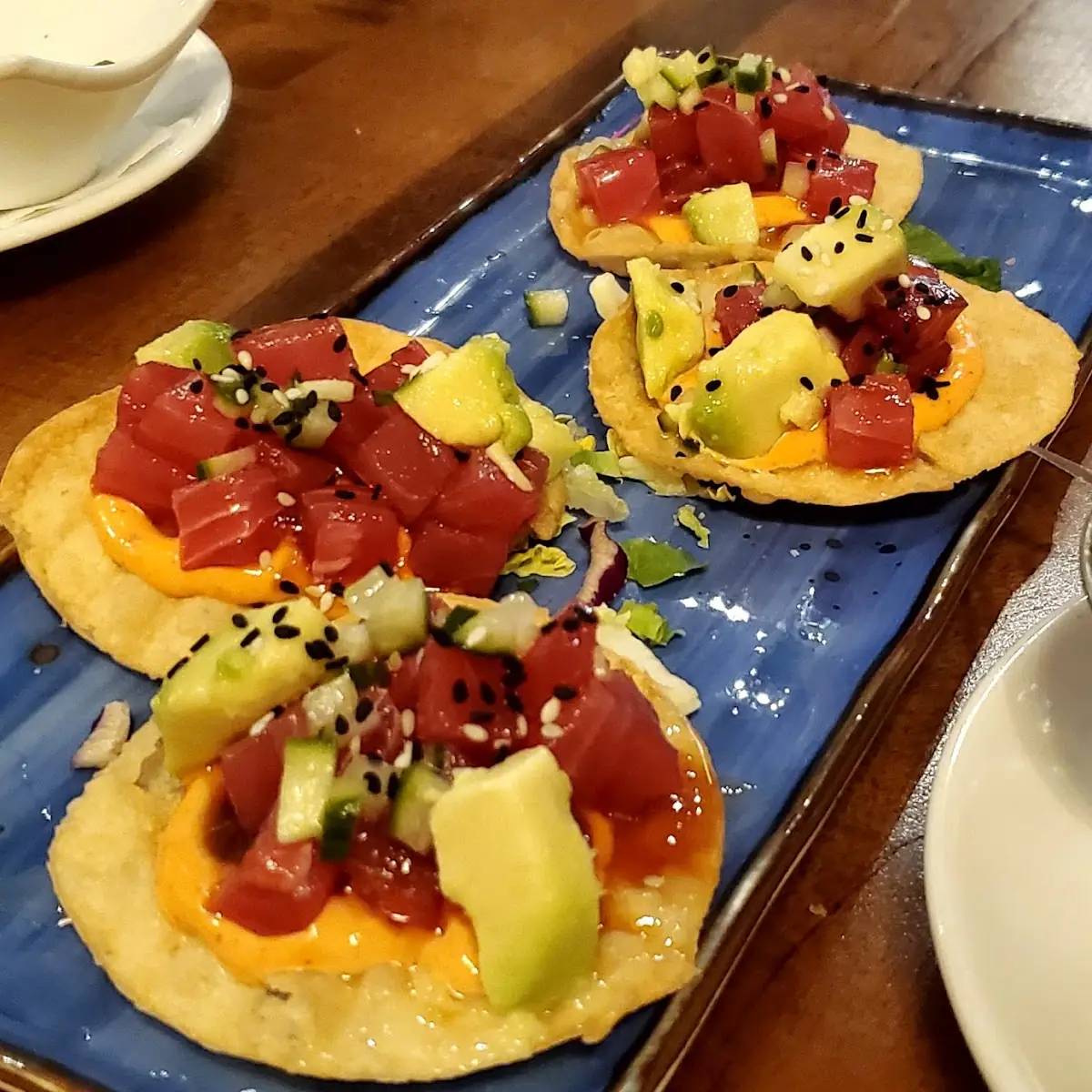 Happy Hour Ahi Tuna Tostadas