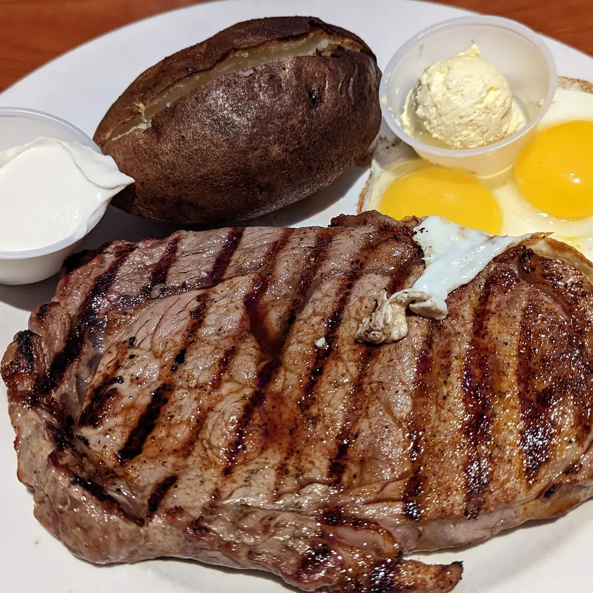 Ribeye Steak Loaded Baked Potato