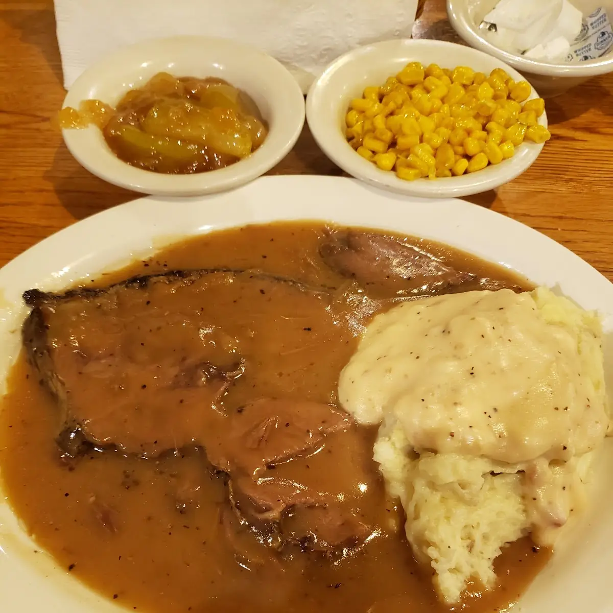 Roast Beef with Mash Potatoes and Gravy