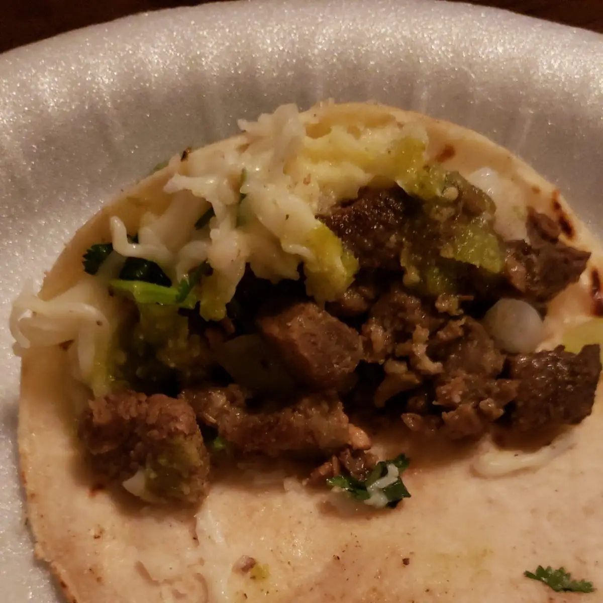 Beef Taco on Corn Tortillas