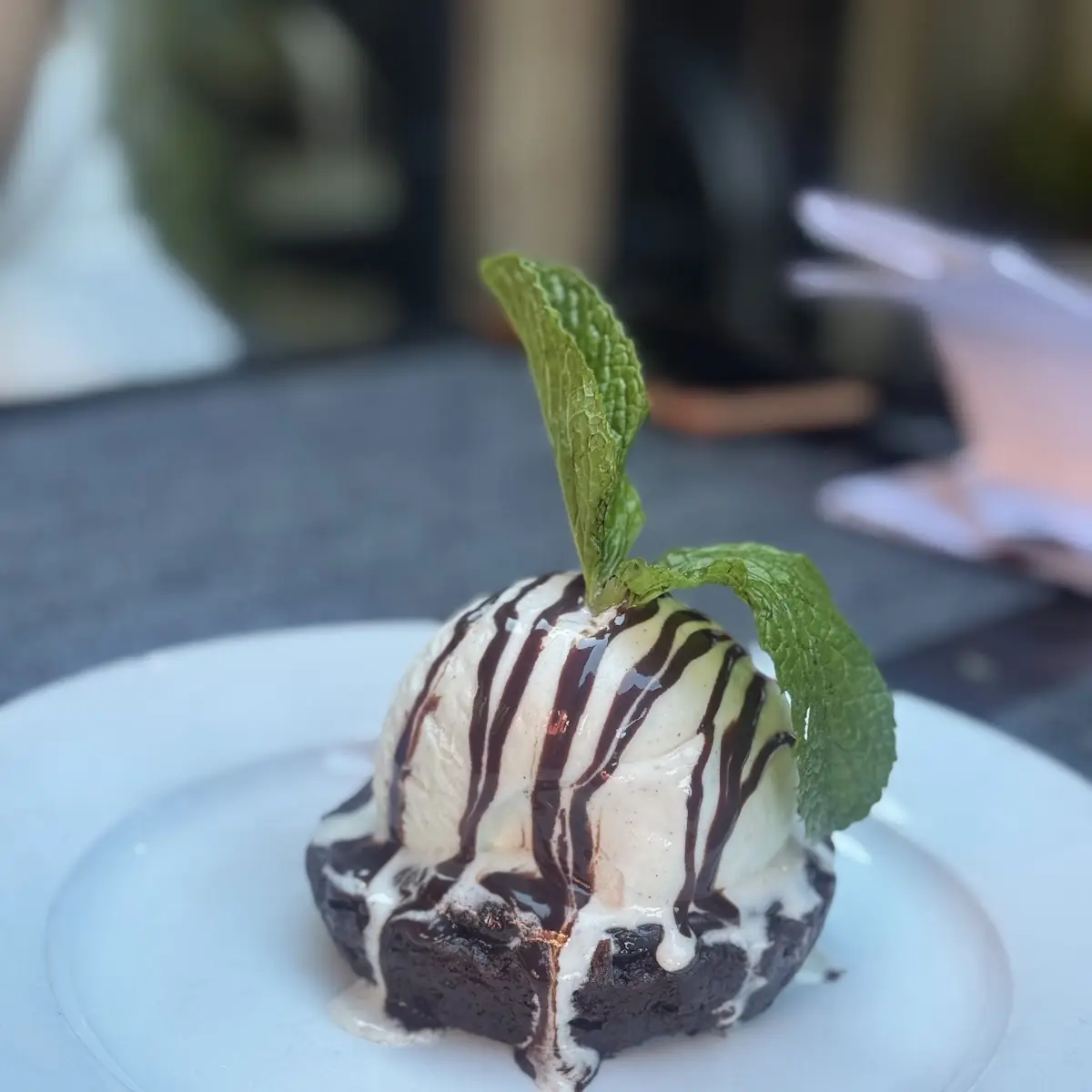 Chocolate Cake with Ice Cream
