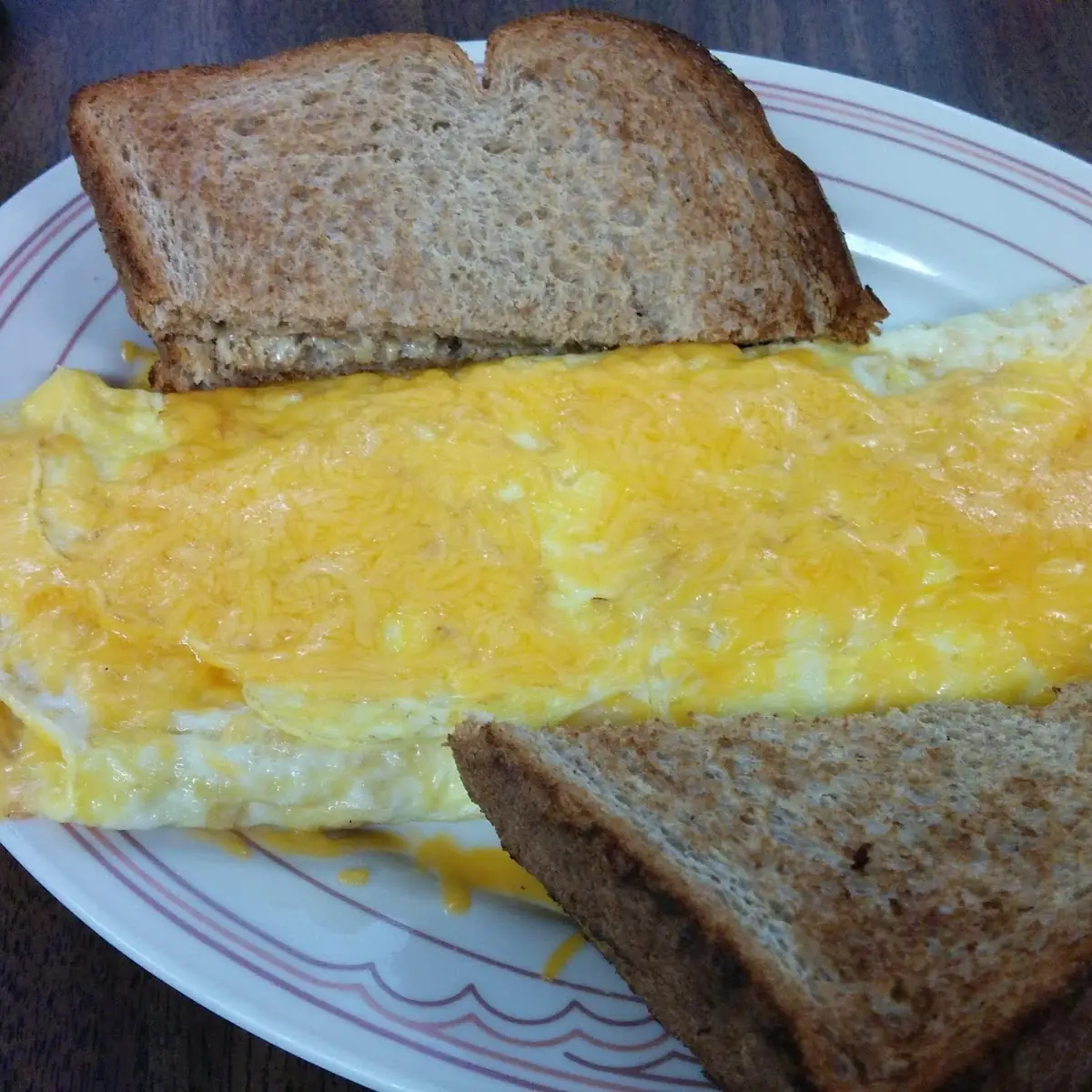 Cheese Omelette with Toast