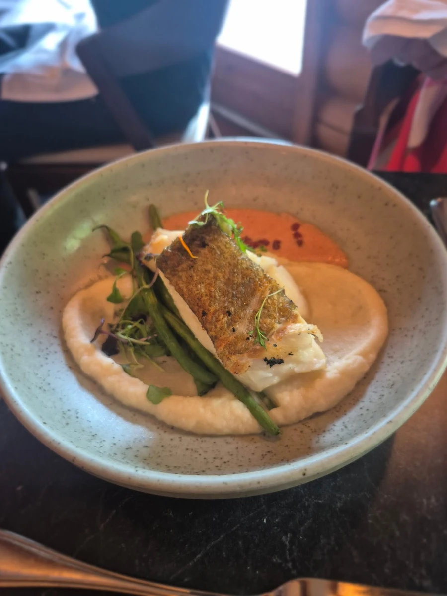Flounder Black Garlic Cream