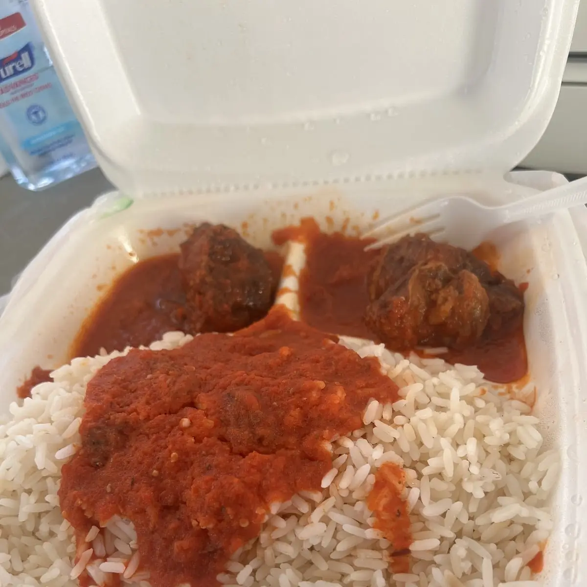 White Rice Stew Meal