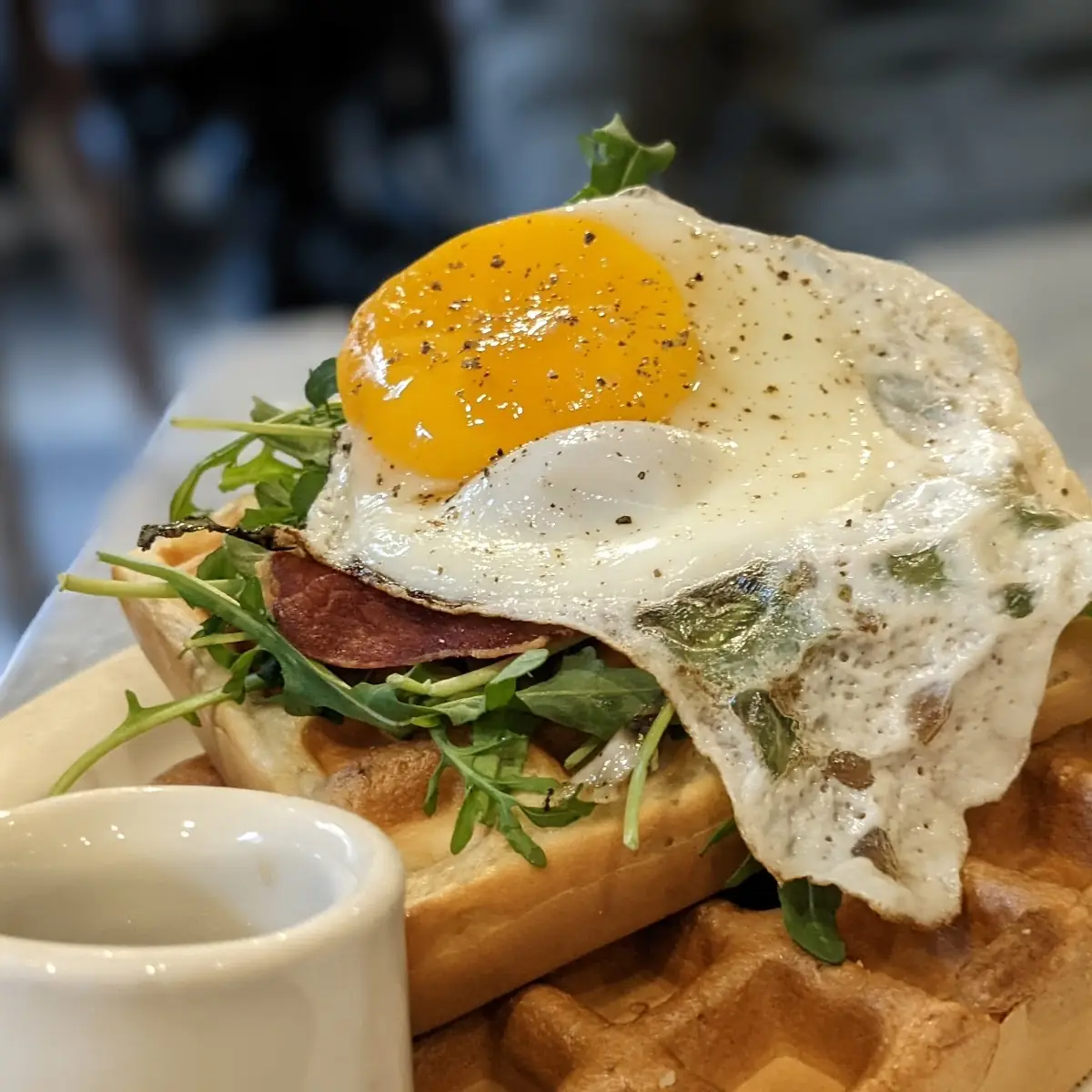 Belgian Waffles & Egg