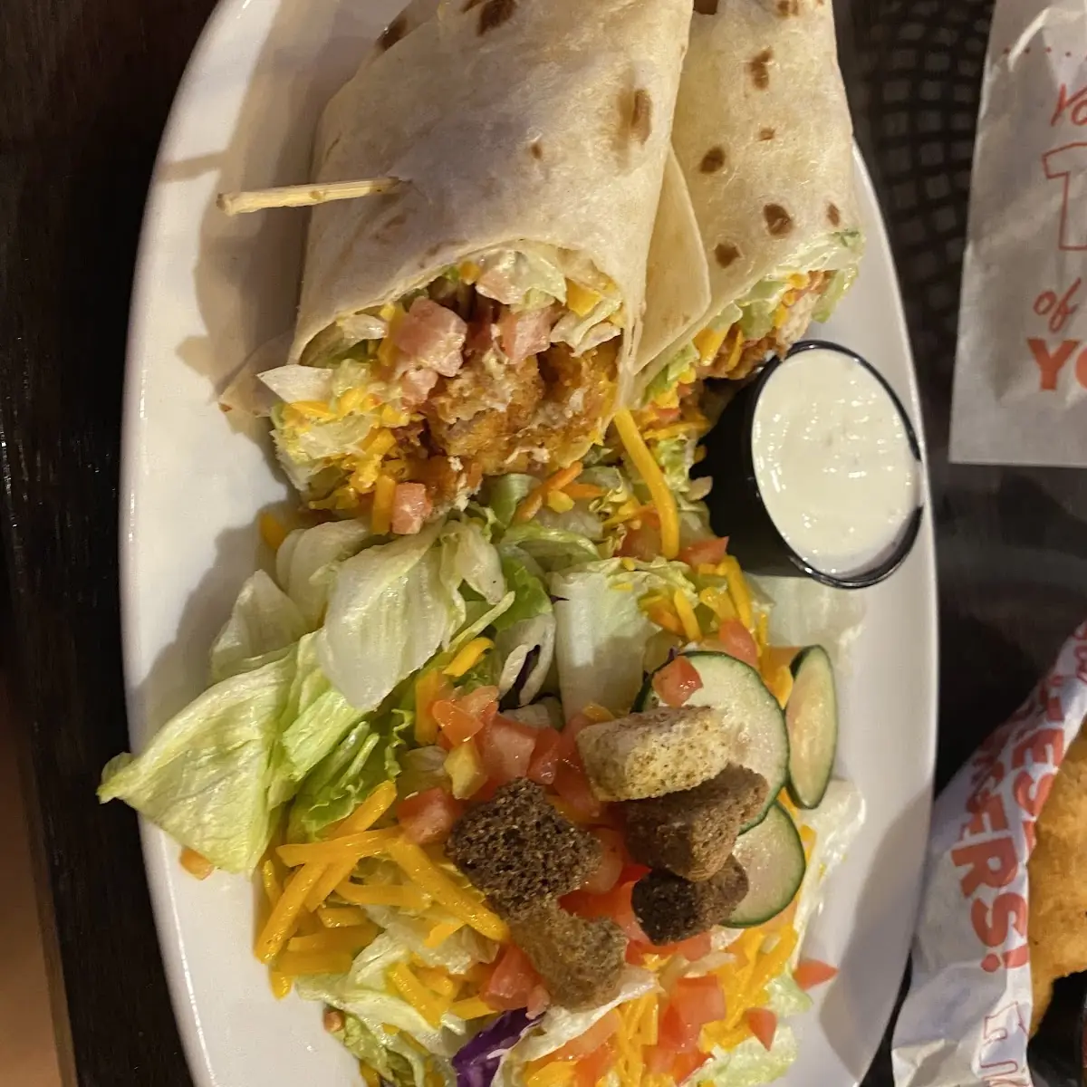 Whiskey River BBQ Chicken Wrap