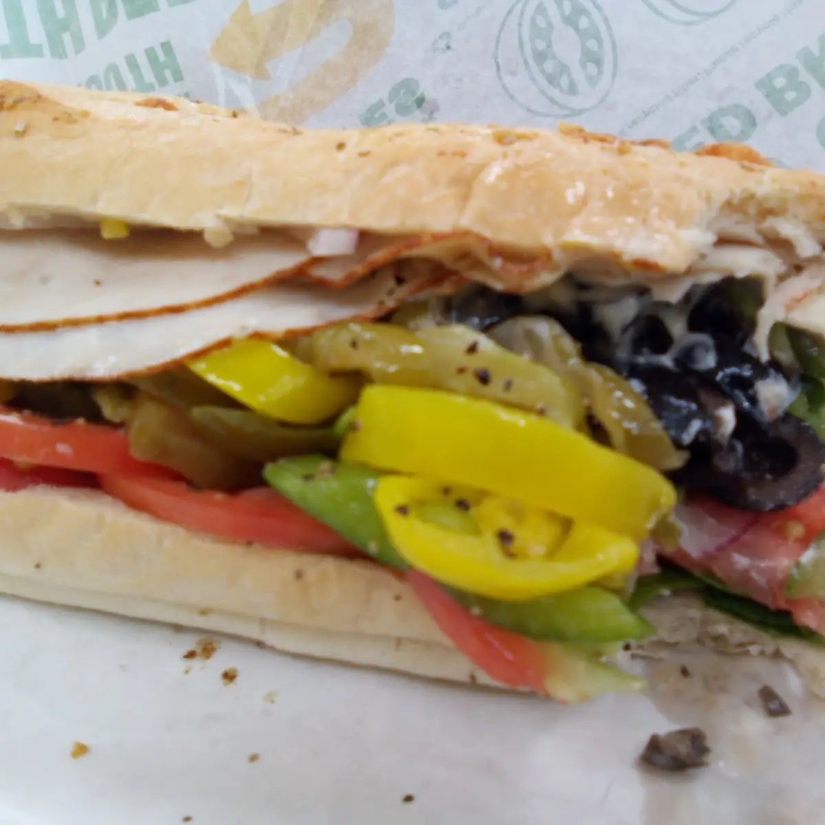 Veggie Delite Sub with Turkey