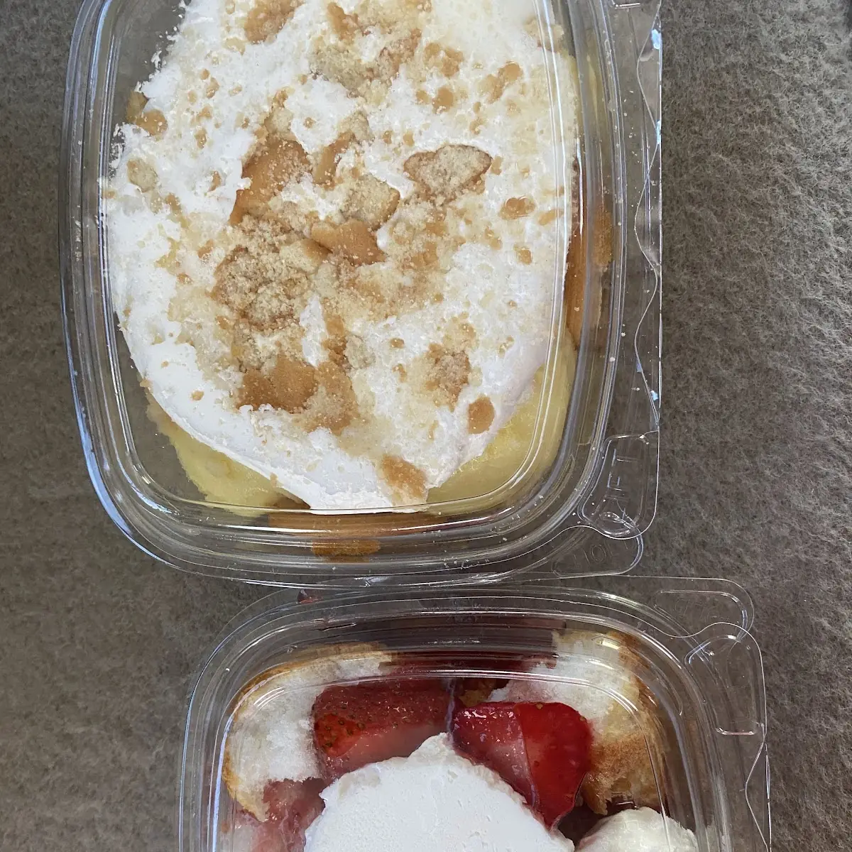 Banana Pudding and Strawberry Shortcake