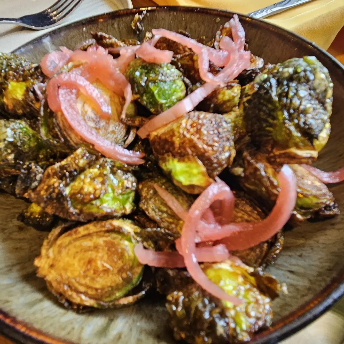 Crispy Hot Honey Brussels