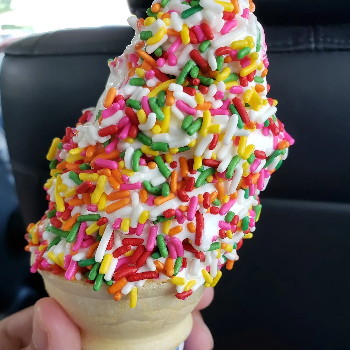 Soft Serve Vanilla Ice Cream with Sprinkles