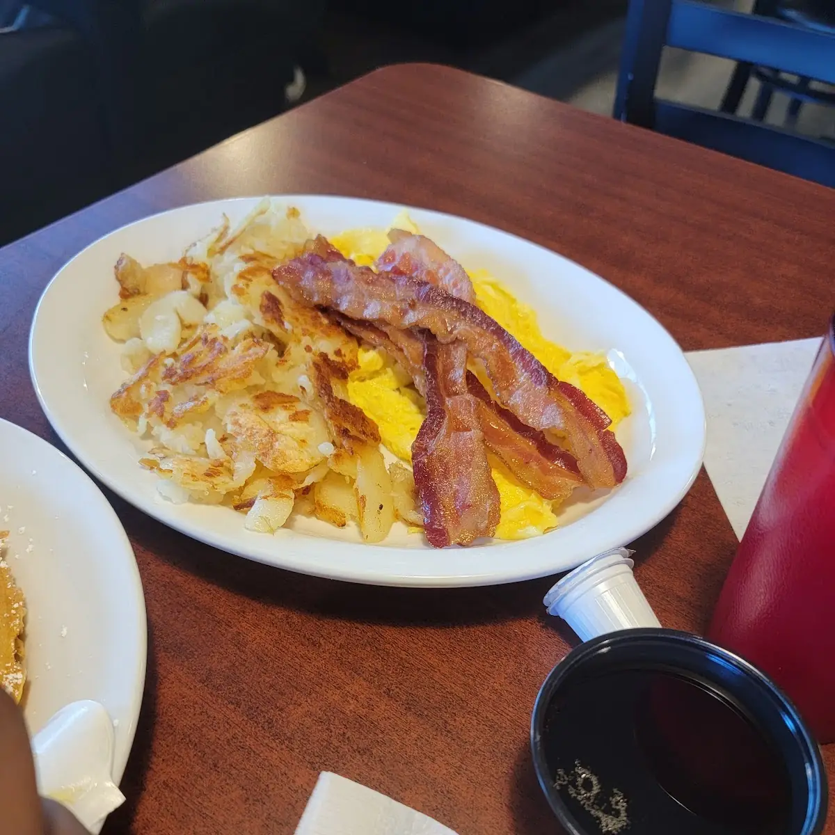 Bacon Hashbrowns Scrambled Eggs