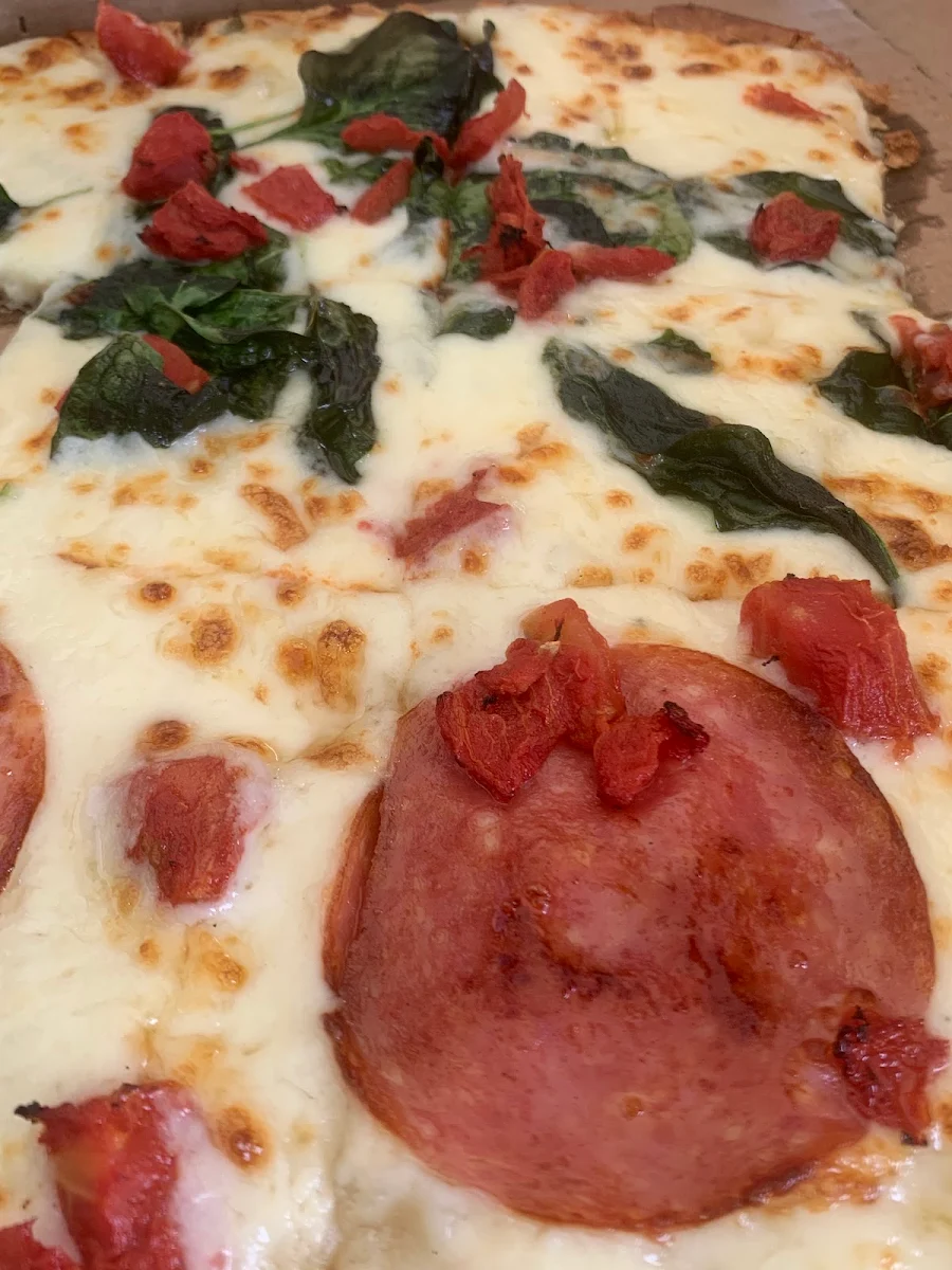 Special Half and Half White Pizza