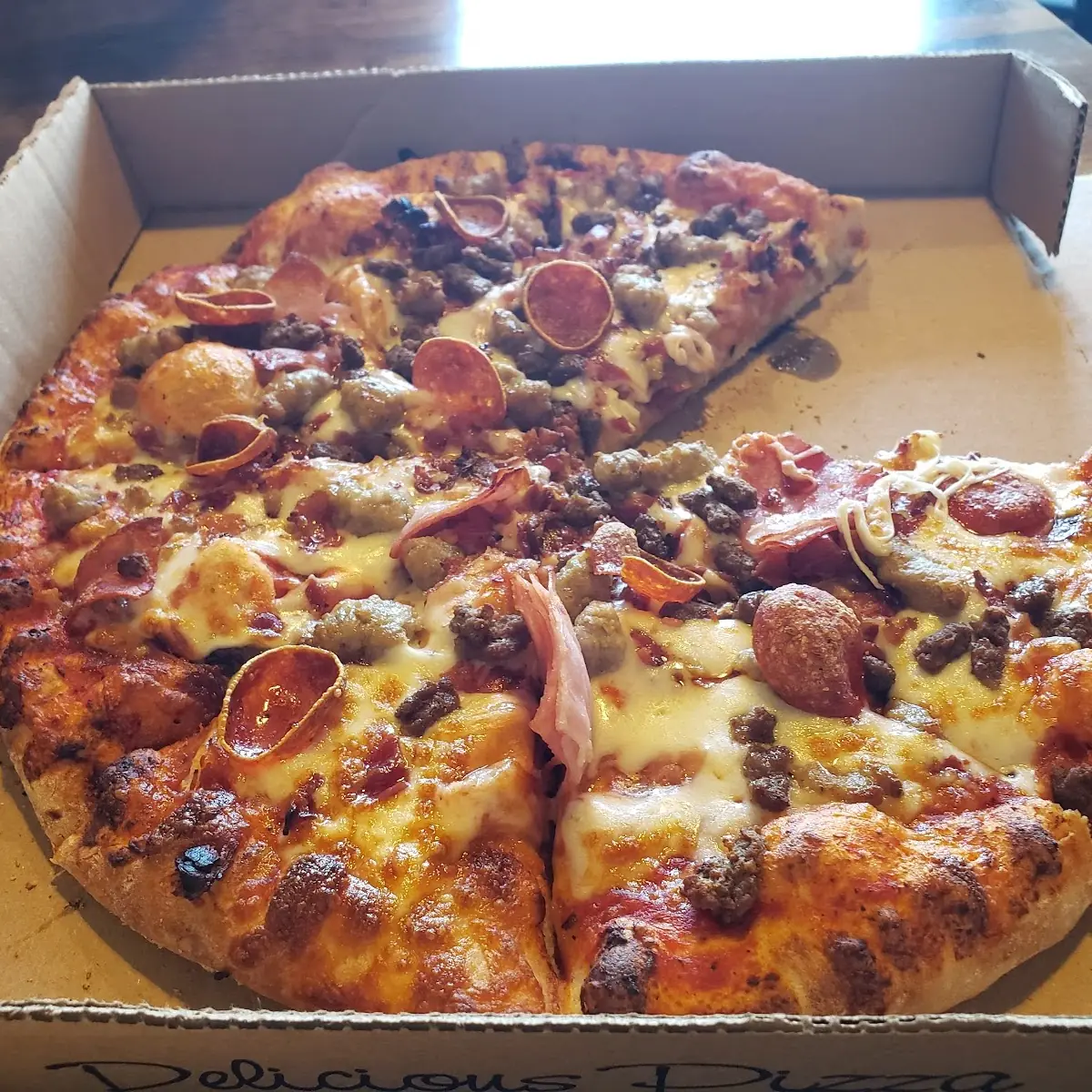 Three Meat Pizza