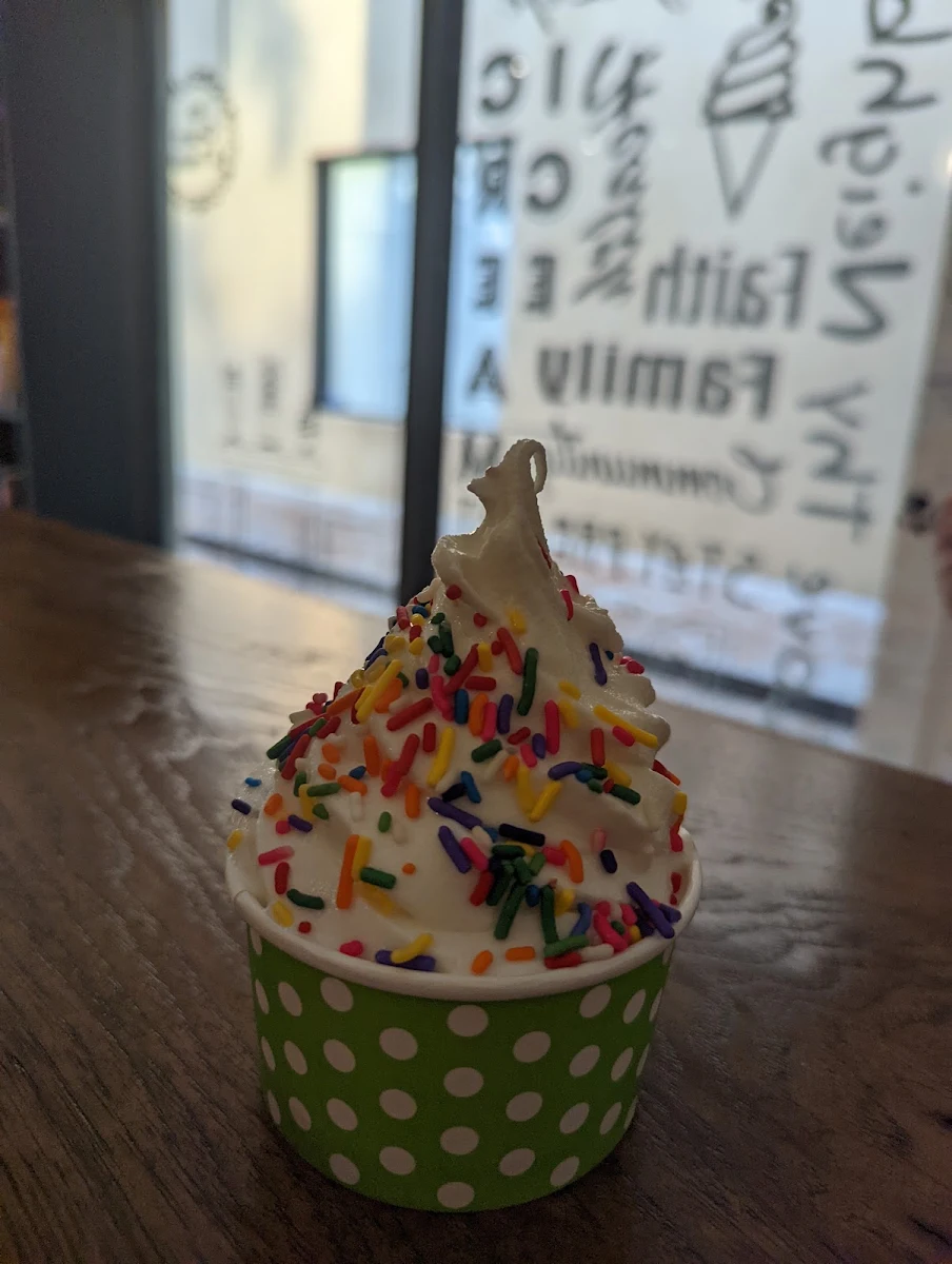Vanilla Ice Cream with Rainbow Sprinkles