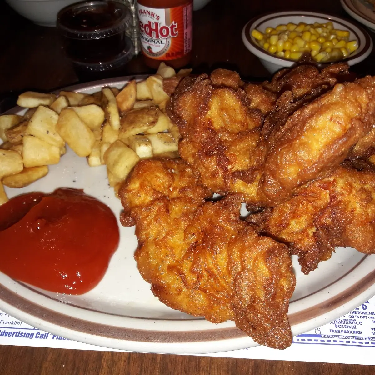 Chicken Strips with Home Fries