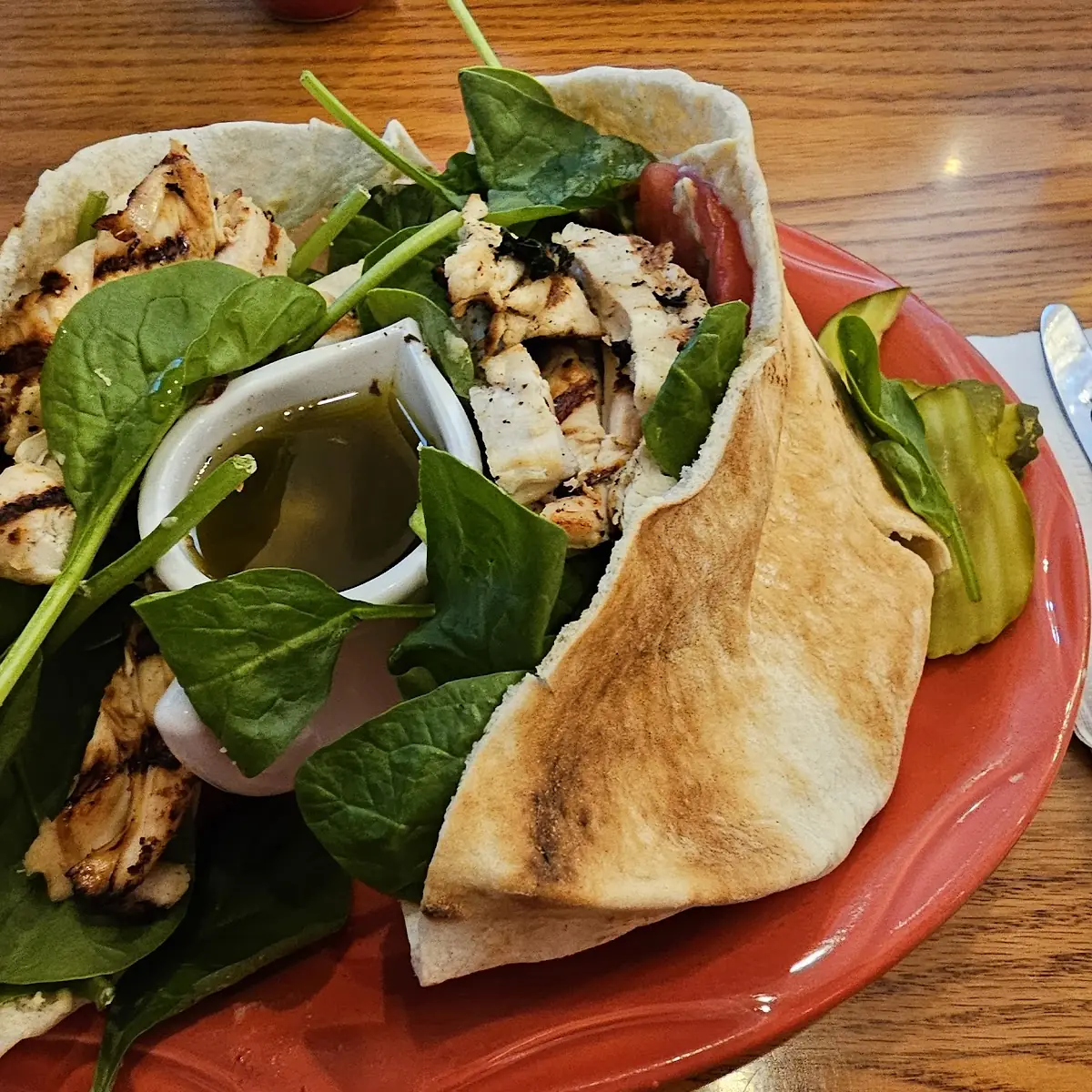 The Envelope with Hummus and Grilled Chicken